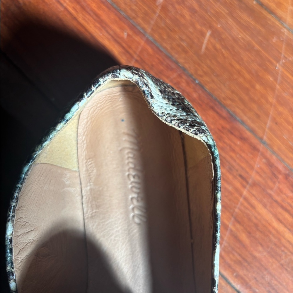 Madewell The Alex Loafer in Snake Embossed Leather Size 9 - Picture 4 of 7